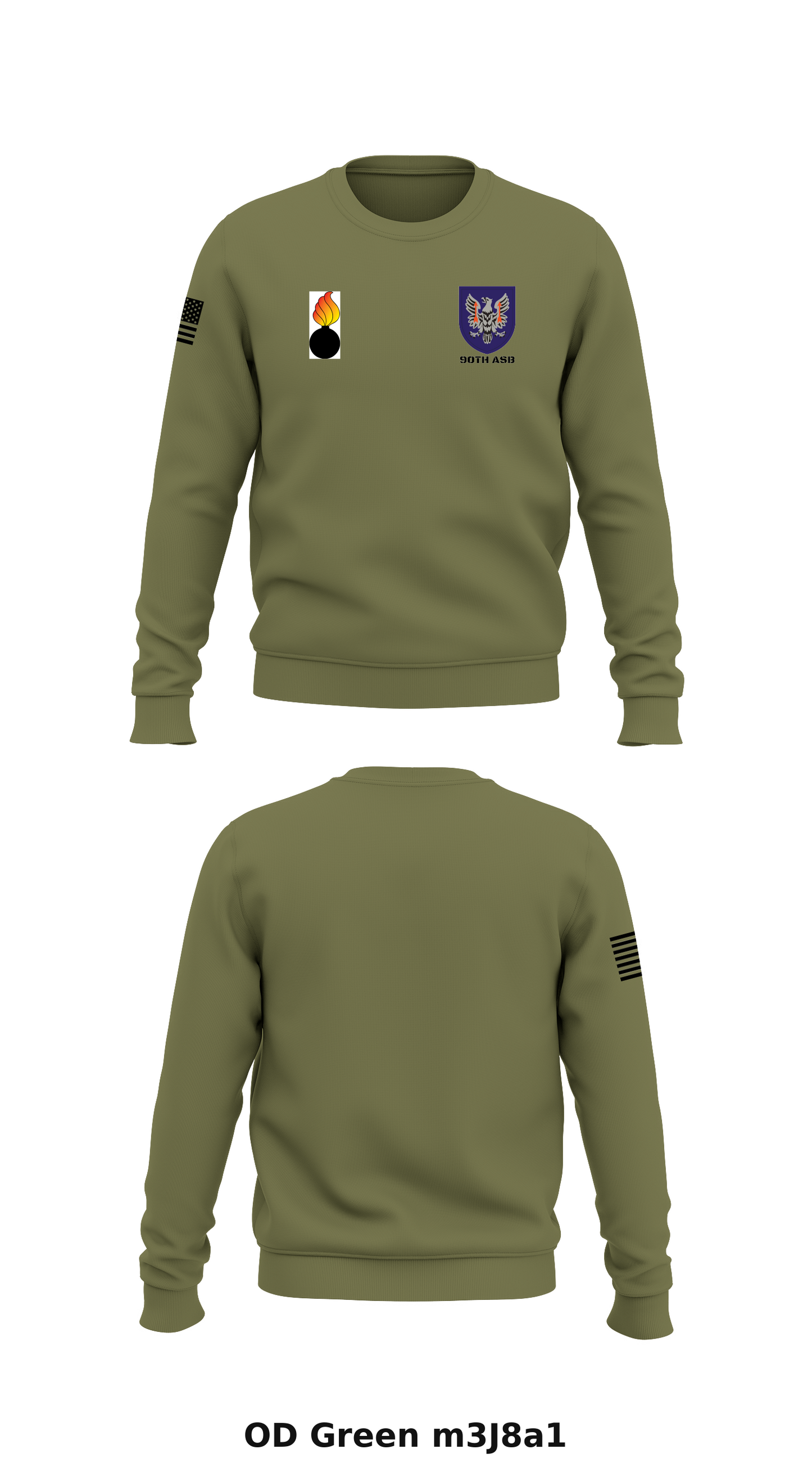 90th ASB Store 1 Core Men's Crewneck Performance Sweatshirt - m3J8a1