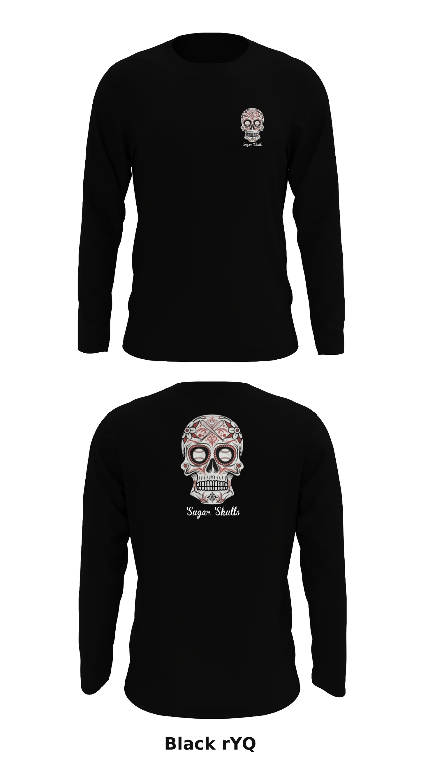 Sugar Skulls Store 1 Core Men's LS Performance Tee - rYQ