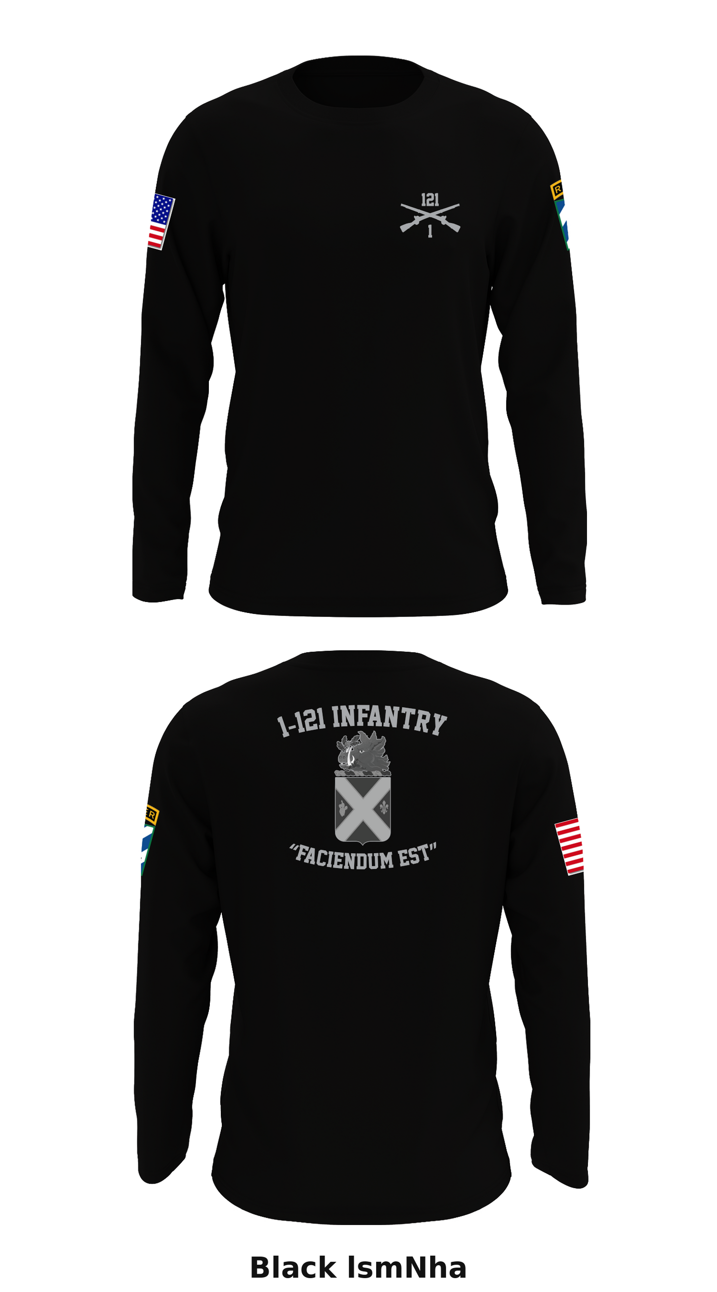 1-121st IN REGIMENT Store 1 Core Men's LS Performance Tee - lsmNha
