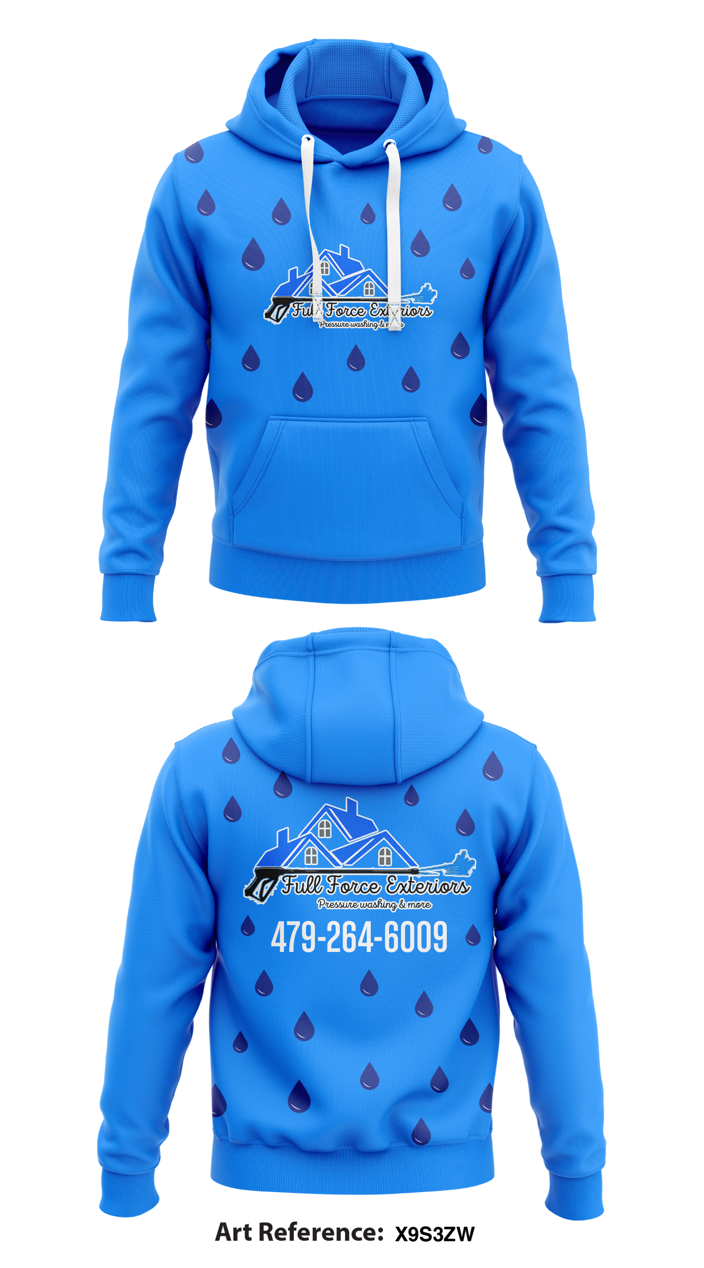 Full Force Exteriors  Store 1  Core Men's Hooded Performance Sweatshirt - x9s3zW