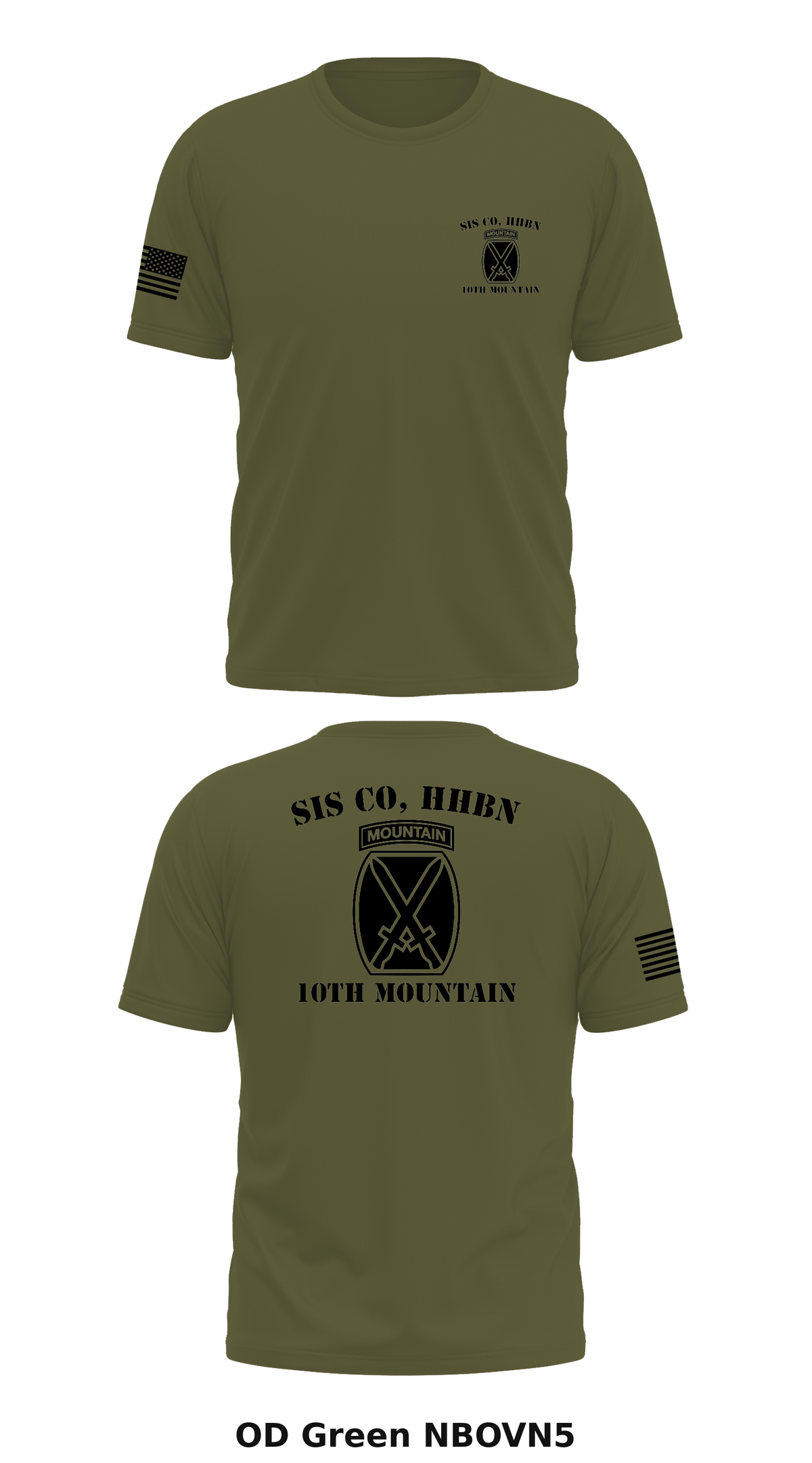 SIS Co, HHBN, 10th Mountain  Store 1 Core Men's SS Performance Tee - NBOVN5