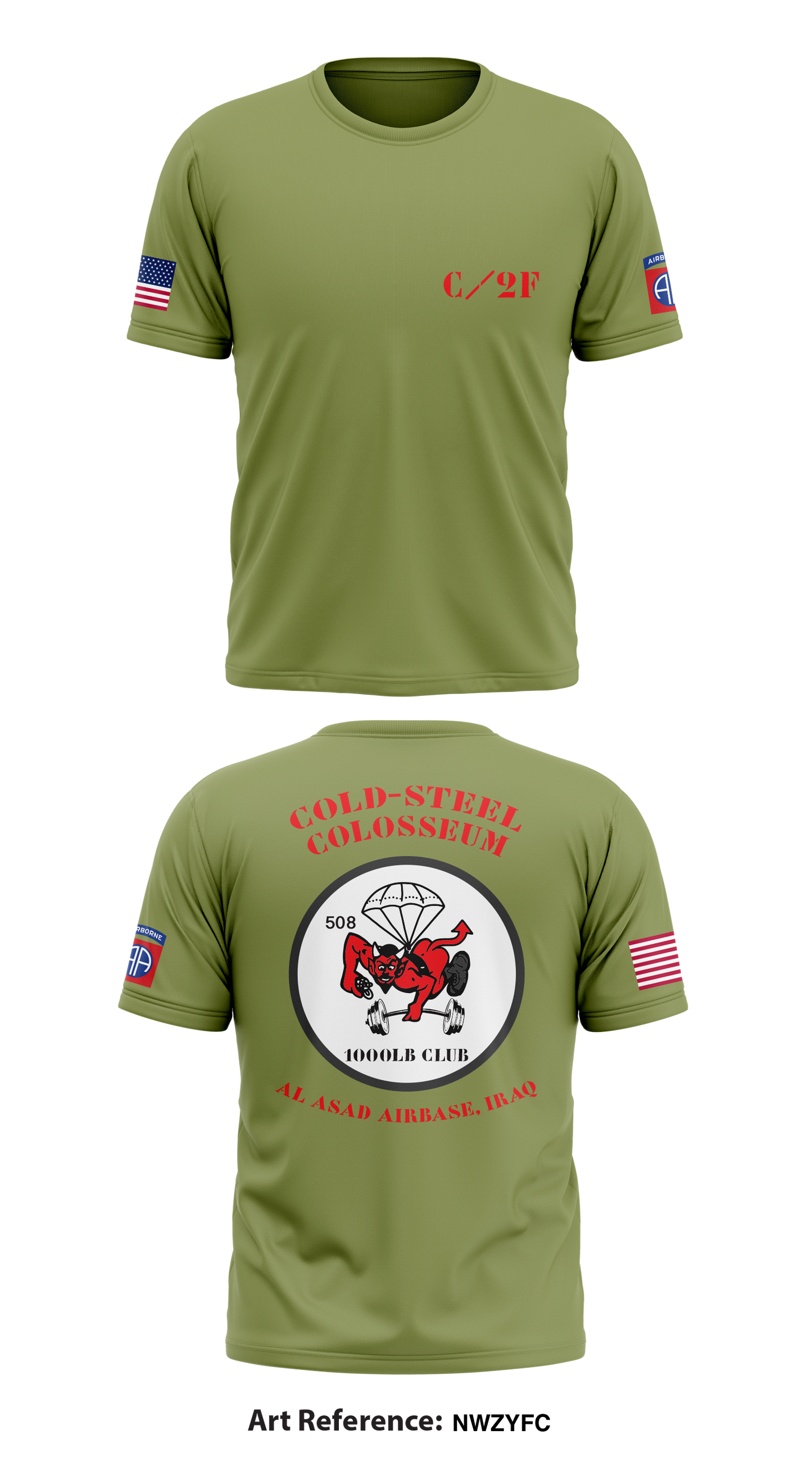 2 / 508th PIR Store 1 Core Men's SS Performance Tee - nwZYFc
