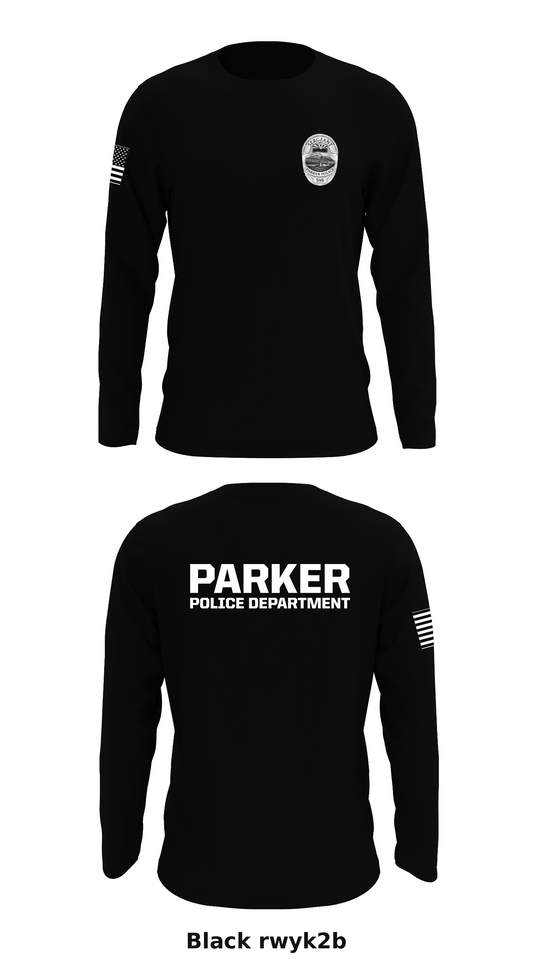 PARKER POLICE DEPARTMENT Store 1 Core Men's LS Performance Tee - rwyk2b