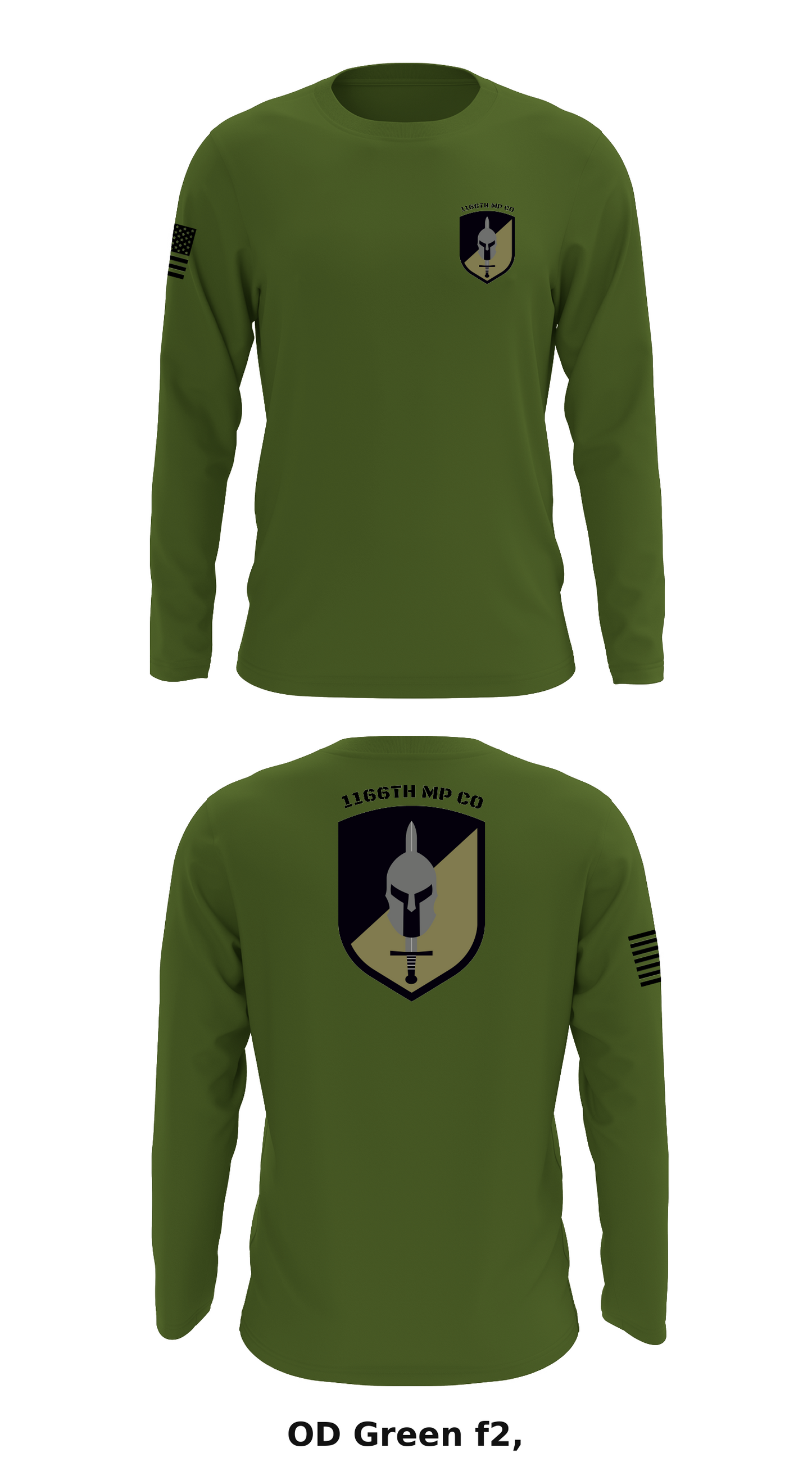 1166th MP COMPANY Store 1 Core Men's LS Performance Tee - f2,