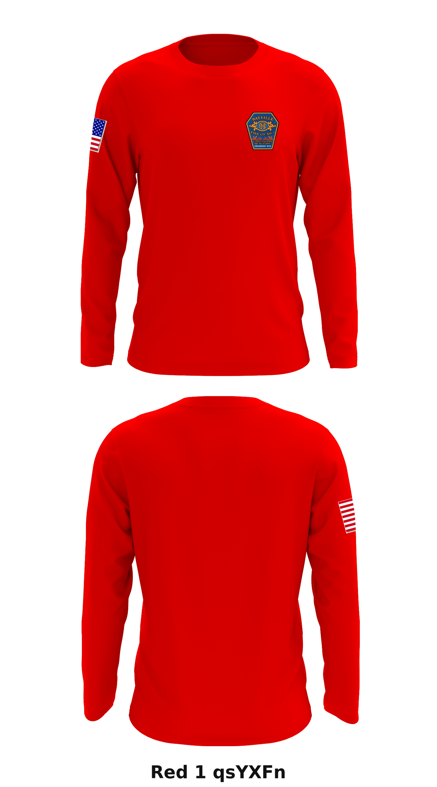 Bayville fire co Store 1 Core Men's LS Performance Tee - qsYXFn