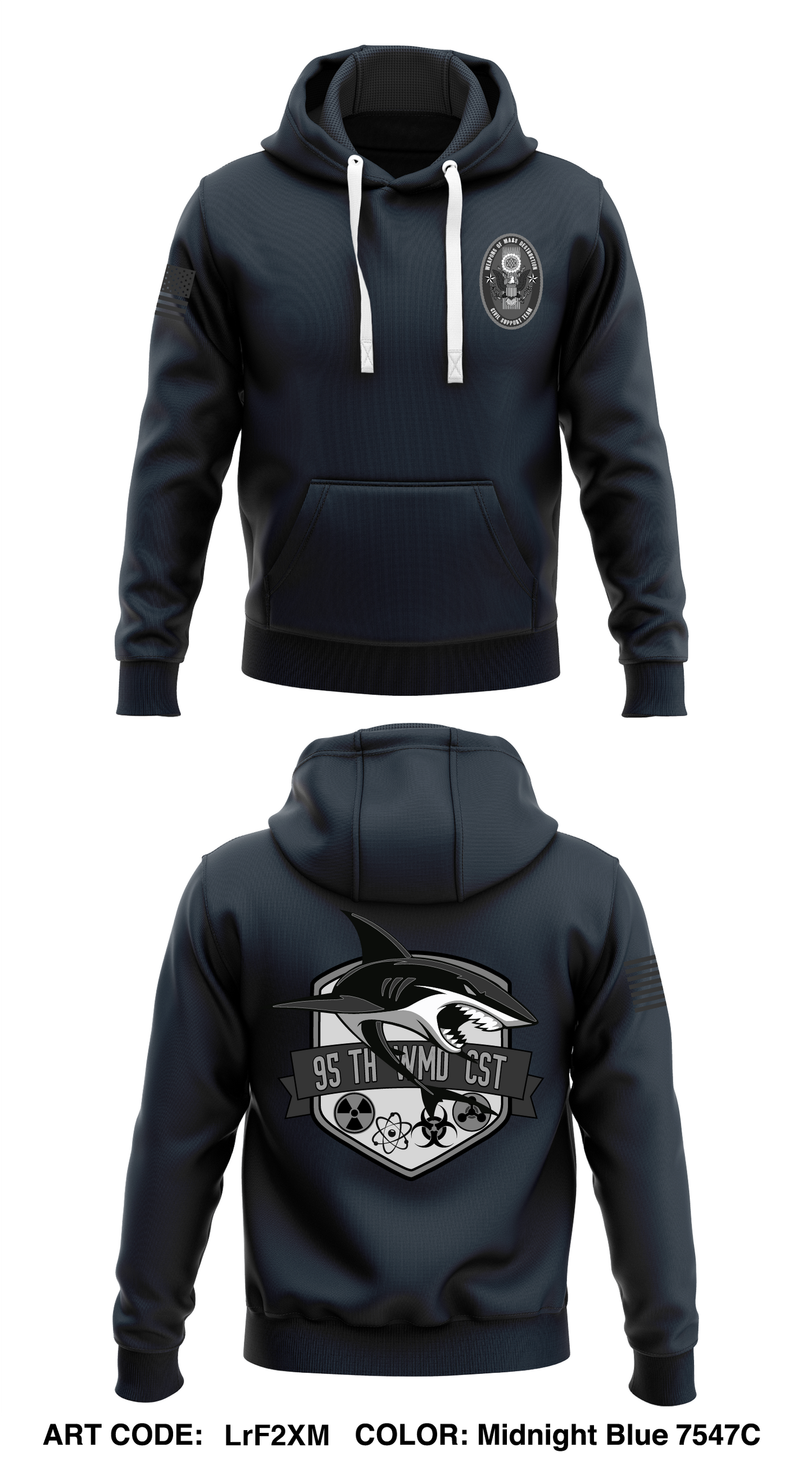 95th WMD CST Store 1  Core Men's Hooded Performance Sweatshirt - LrF2XM