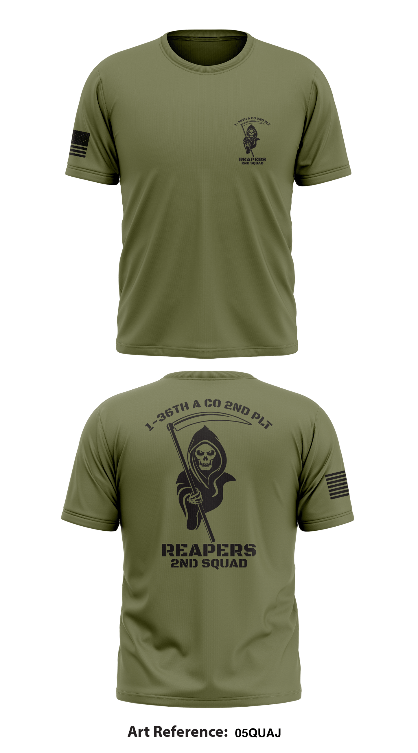 1-36th 2nd PLT Reapers Store 1 Core Men's SS Performance Tee - 05quAj (2ND SQUAD)