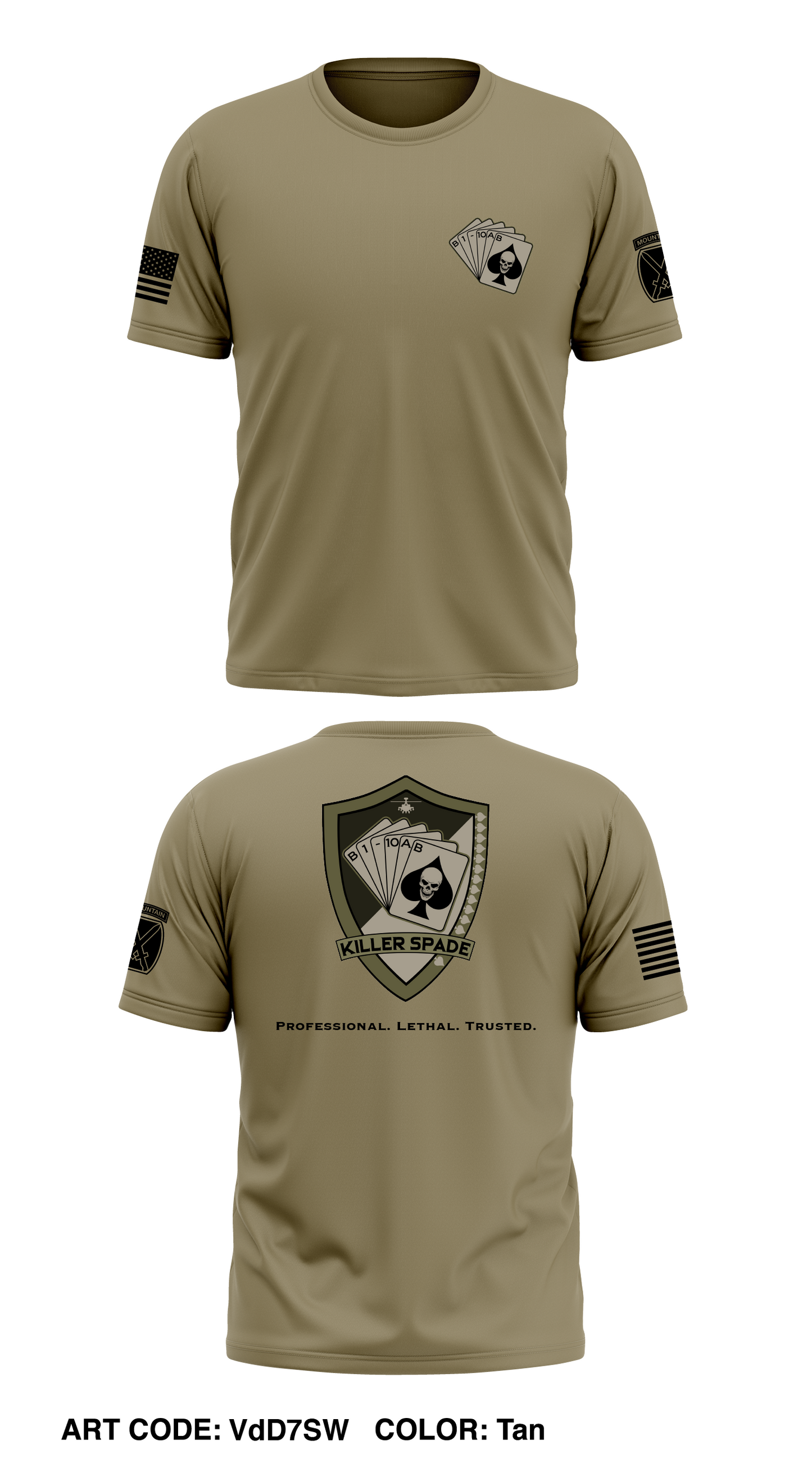 B Co, 1-10 AB, 10 CAB Store 1 Core Men's SS Performance Tee - VdD7SW