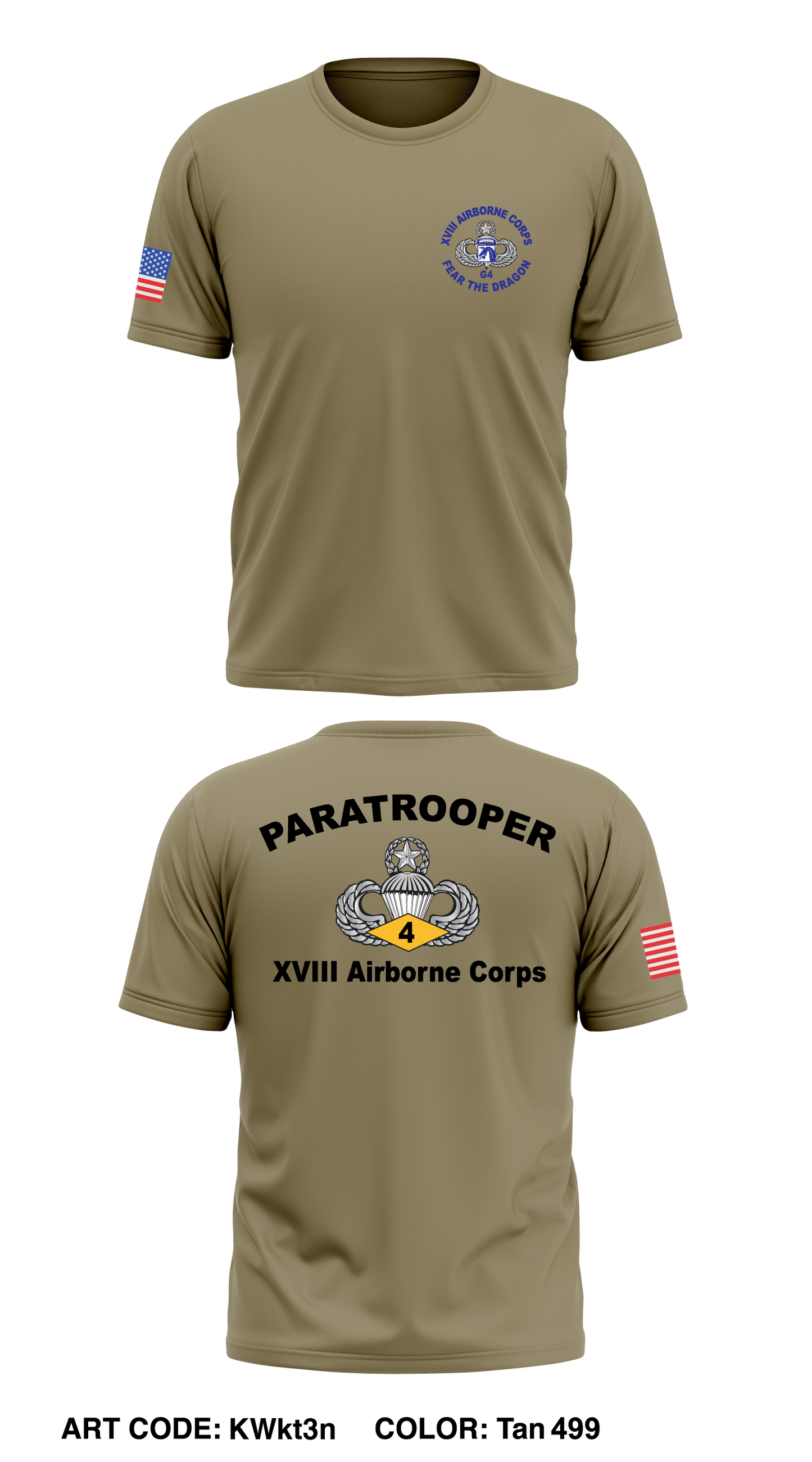 18th Airborne Corps G4 Store 1 Core Men's SS Performance Tee - KWkt3n