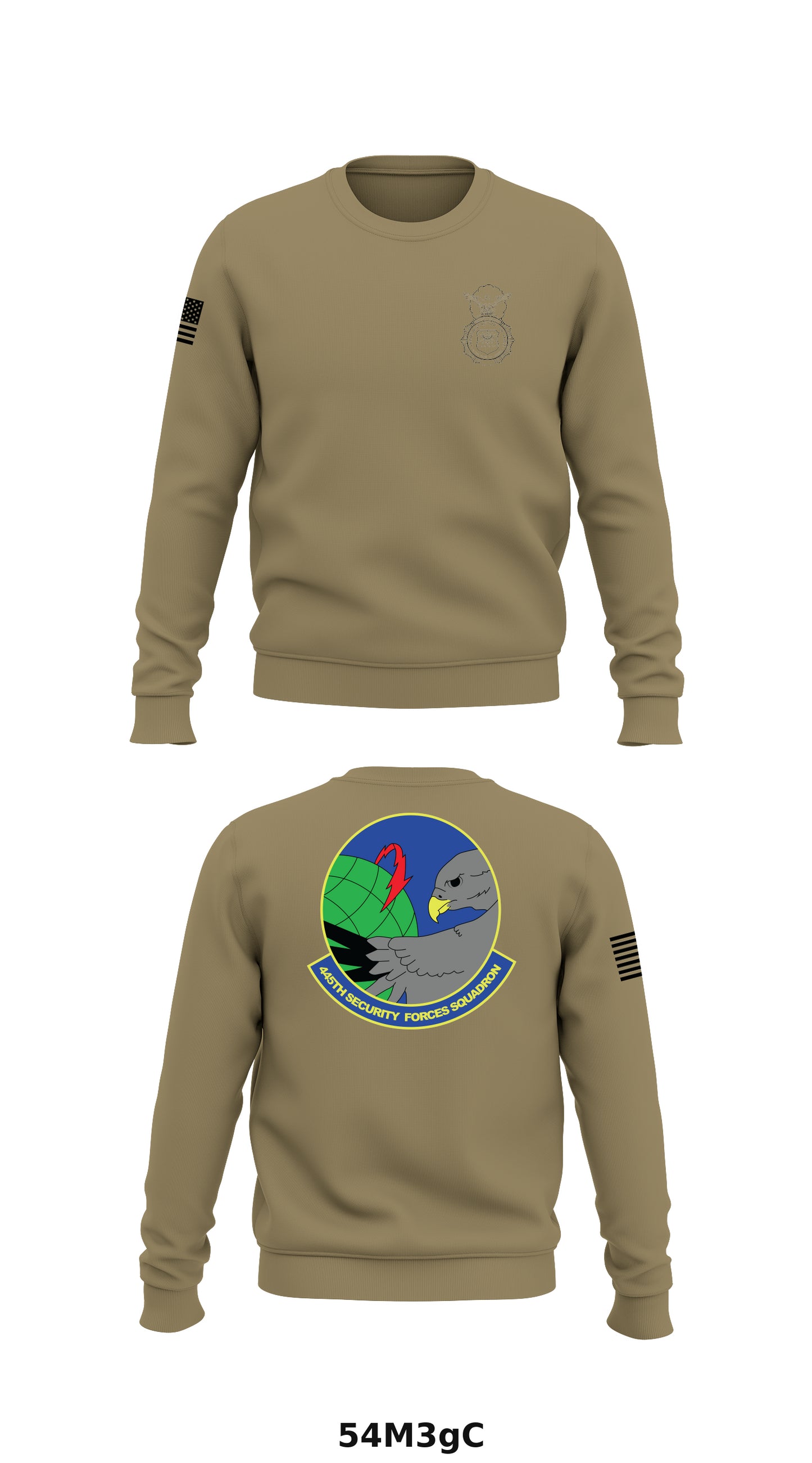 445th SFS WPAFB Store 1 Core Men's Crewneck Performance Sweatshirt - 54M3gC