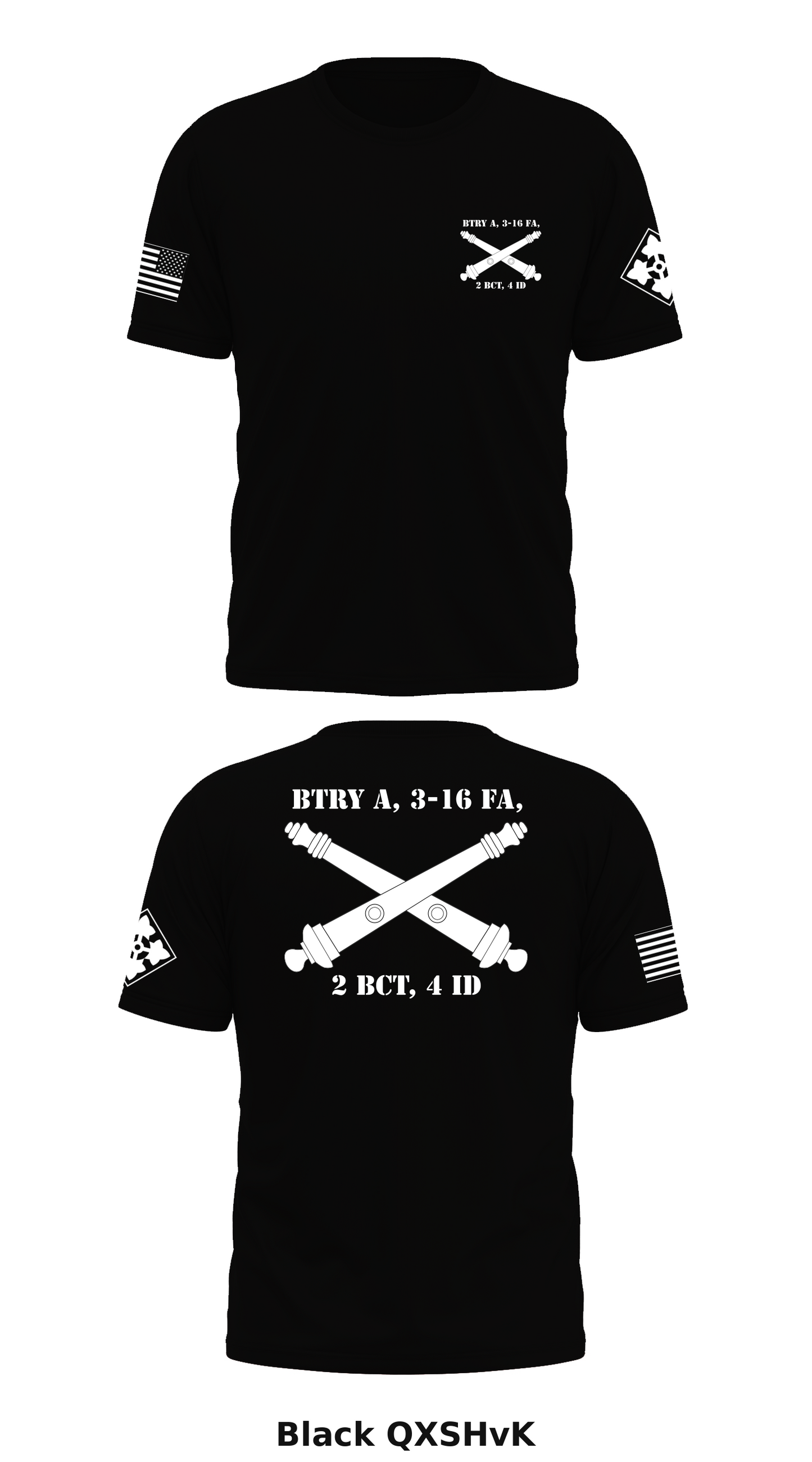 Btry A, 3-16 FA, 2 BCT, 4 ID Store 1 Core Men's SS Performance Tee - QXSHvK