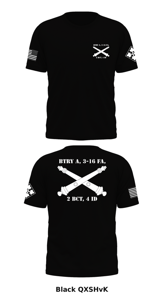 Btry A, 3-16 FA, 2 BCT, 4 ID Store 1 Core Men's SS Performance Tee - QXSHvK