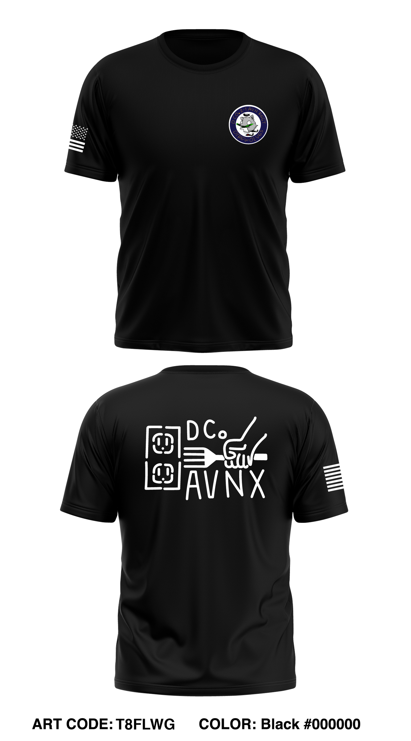 D Co, 2-1 GSAB, 1st CAB Store 1 Core Men's SS Performance Tee - T8FLWG