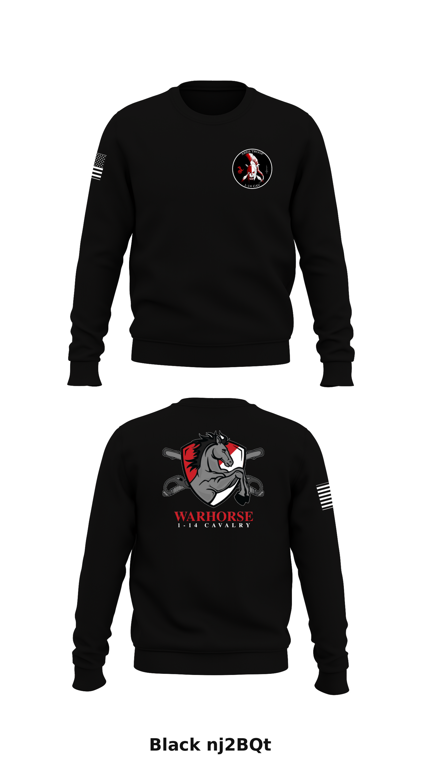 A TRP, 1-14 CAV, 1-2 SBCT Store 1 Core Men's Crewneck Performance Sweatshirt - nj2BQt