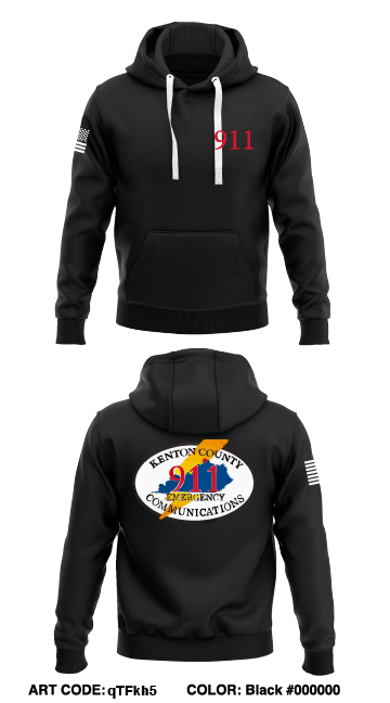 Kenton County 911 Store 1  Core Men's Hooded Performance Sweatshirt - qTFkh5