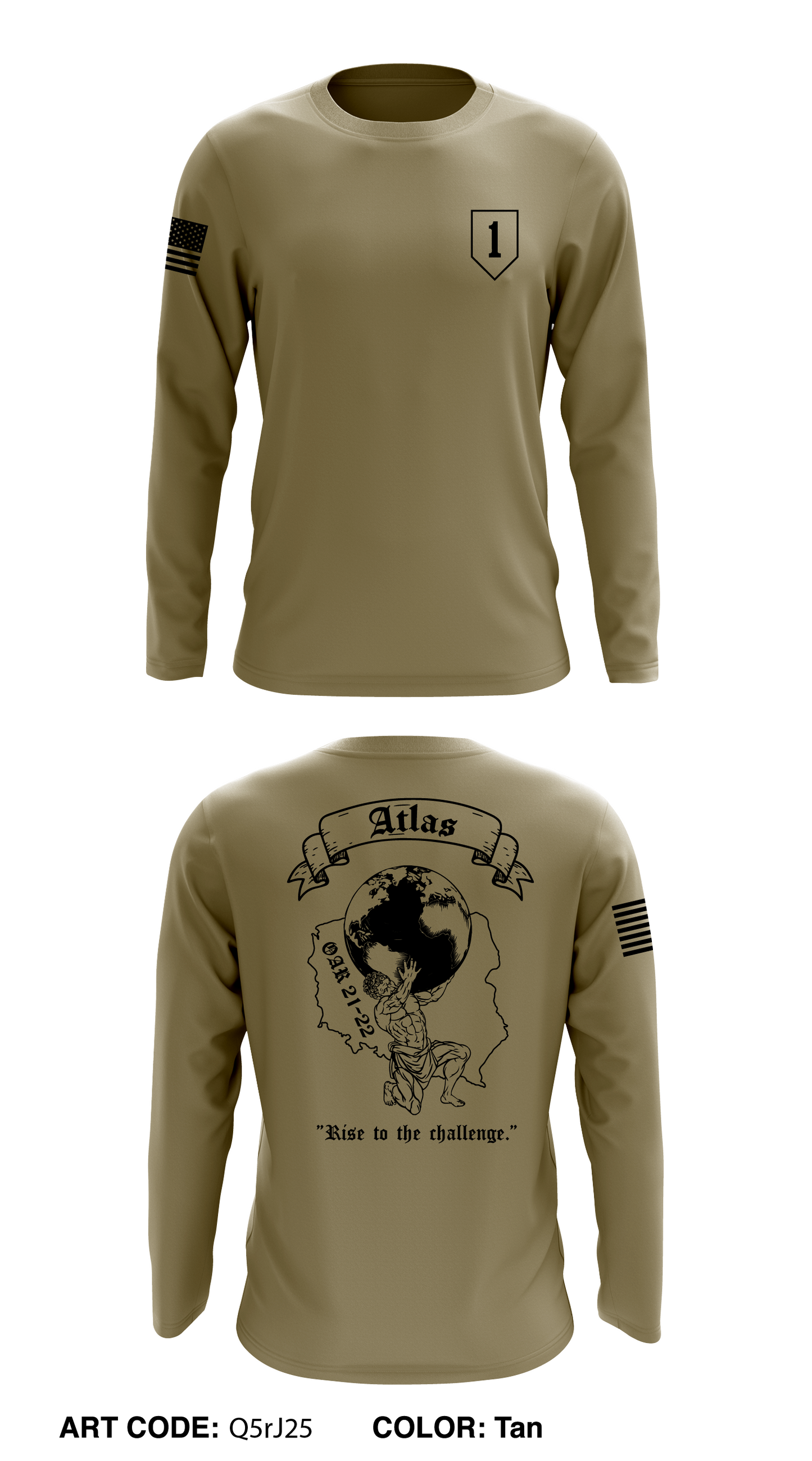 A Co, 101 BSB, 1 ABCT Store 1 Core Men's LS Performance Tee - Q5rJ25