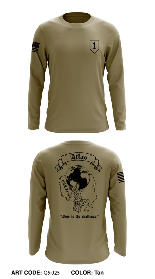 A Co, 101 BSB, 1 ABCT Store 1 Core Men's LS Performance Tee - Q5rJ25