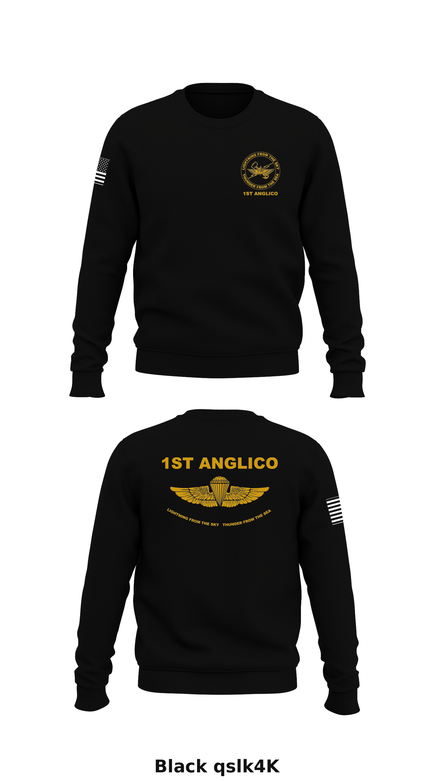 1st ANGLICO Store 1 Core Men's Crewneck Performance Sweatshirt - qslk4K