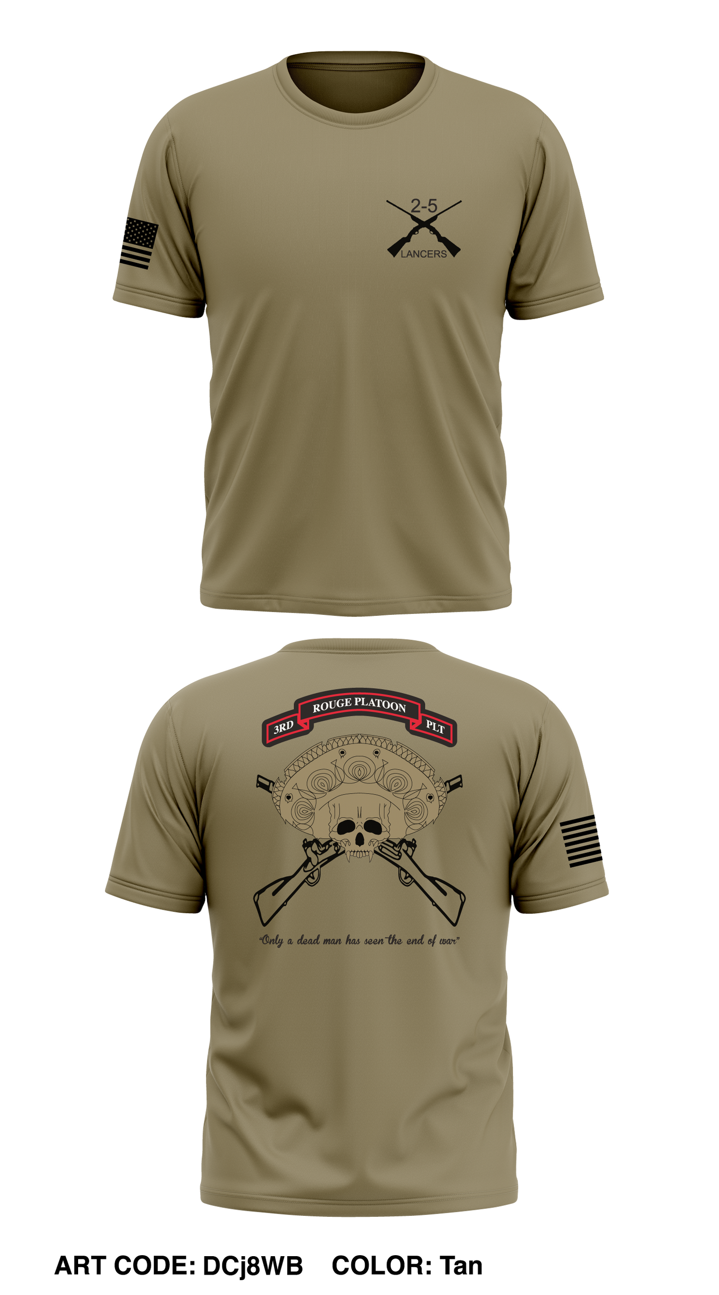 B Co 2-5 CAV Lancers Store 1 Core Men's SS Performance Tee - DCj8WB