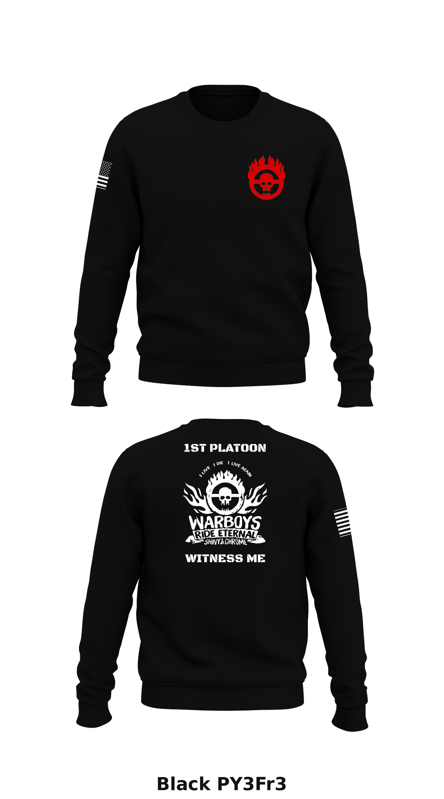 1PLT, D Co, 1-27IN Store 1 Core Men's Crewneck Performance Sweatshirt - PY3Fr3