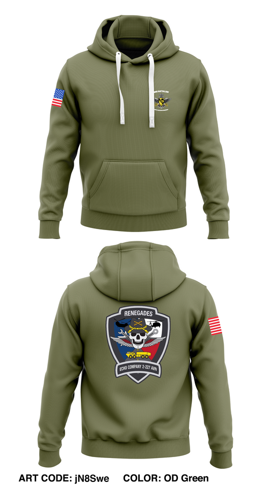 E Co, 2BN, 227th AVN REG Store 1  Core Men's Hooded Performance Sweatshirt - jN8Swe