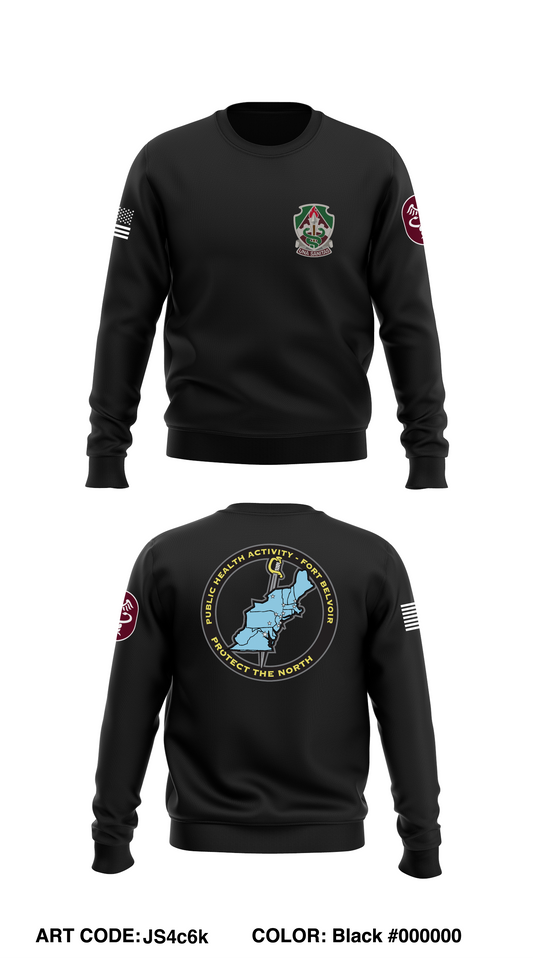 Public Health Activity- Fort Belvoir Store 1 Core Men's Crewneck Performance Sweatshirt - JS4c6k