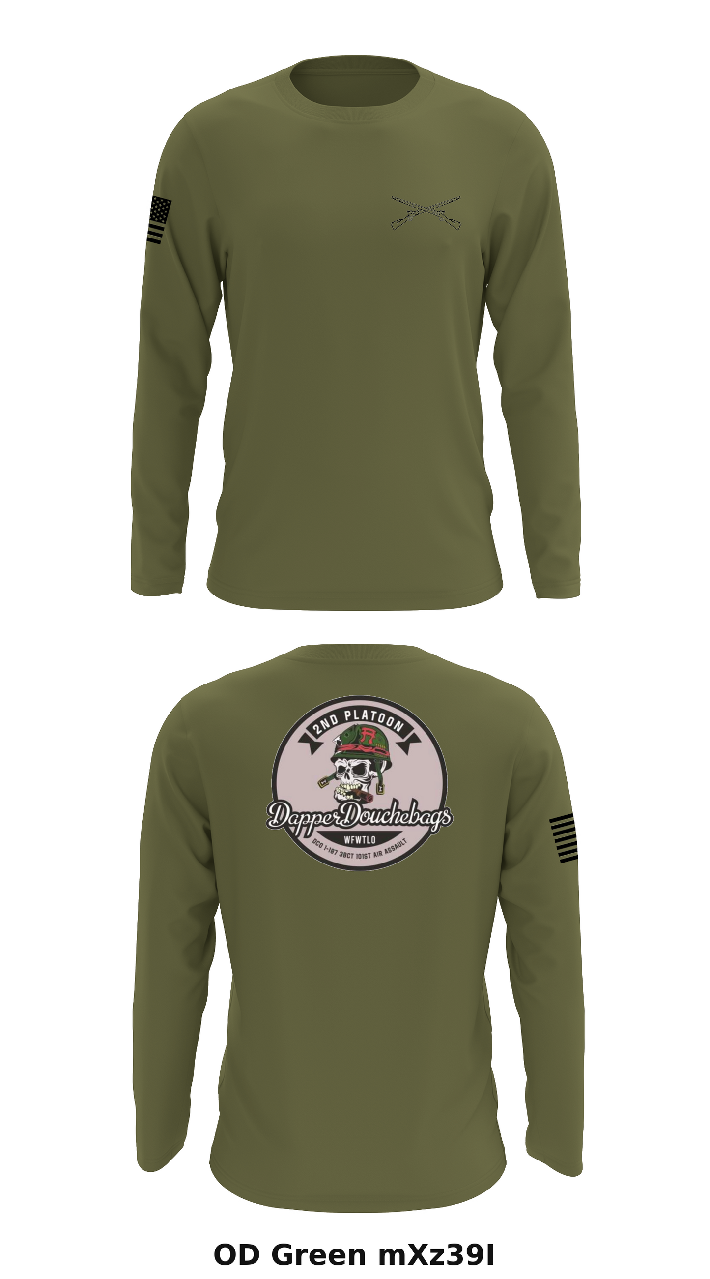 D Co, 1-187 3BCT  Store 1 Core Men's LS Performance Tee - mXz39I