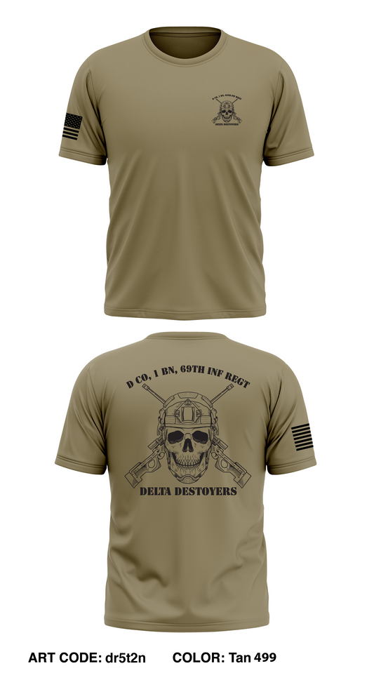 D Co, 1 BN, 69th INF REGT Store 1 Core Men's SS Performance Tee - dr5t2n