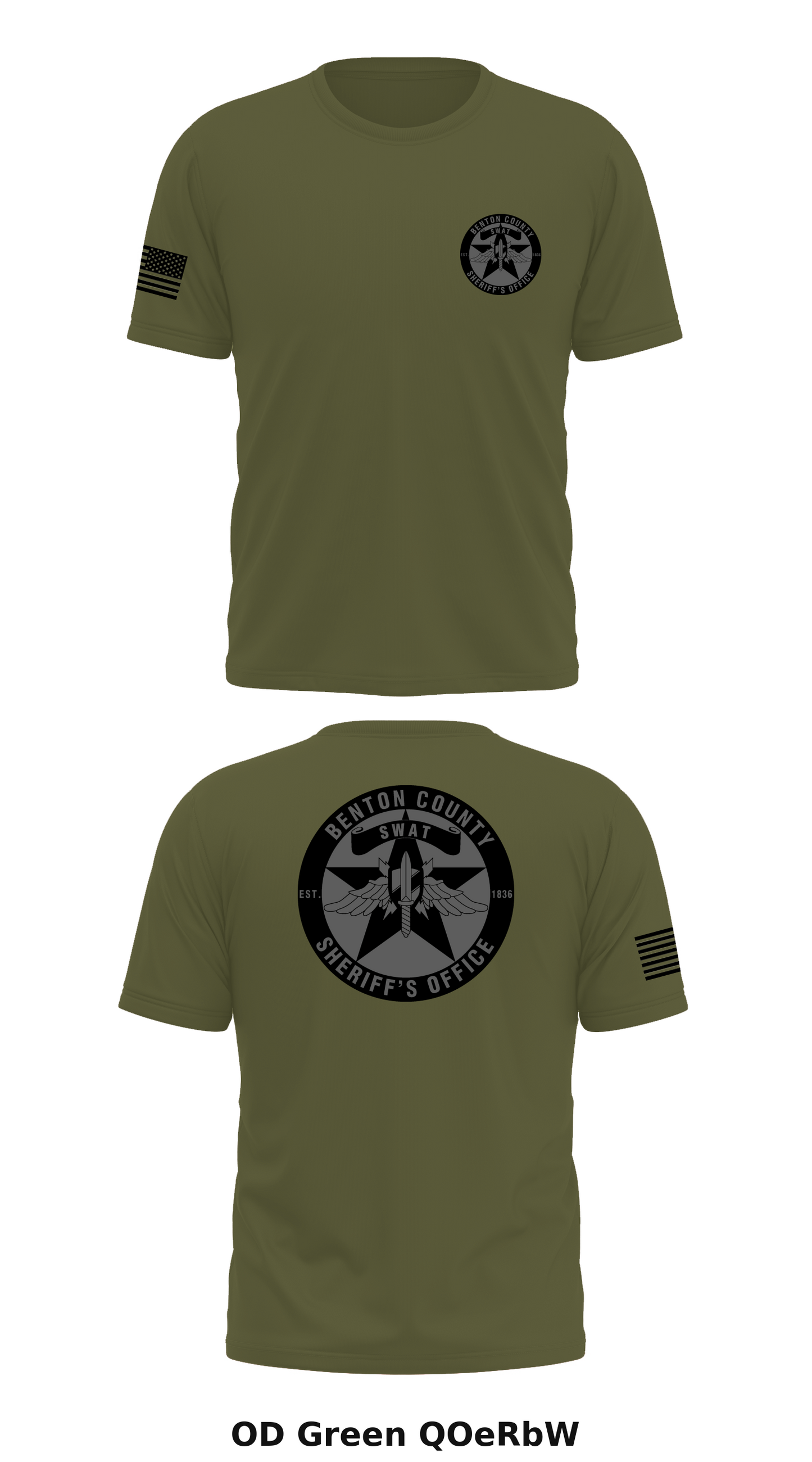 Benton County Sheriff’s SWAT Store 1 Core Men's SS Performance Tee - QOeRbW