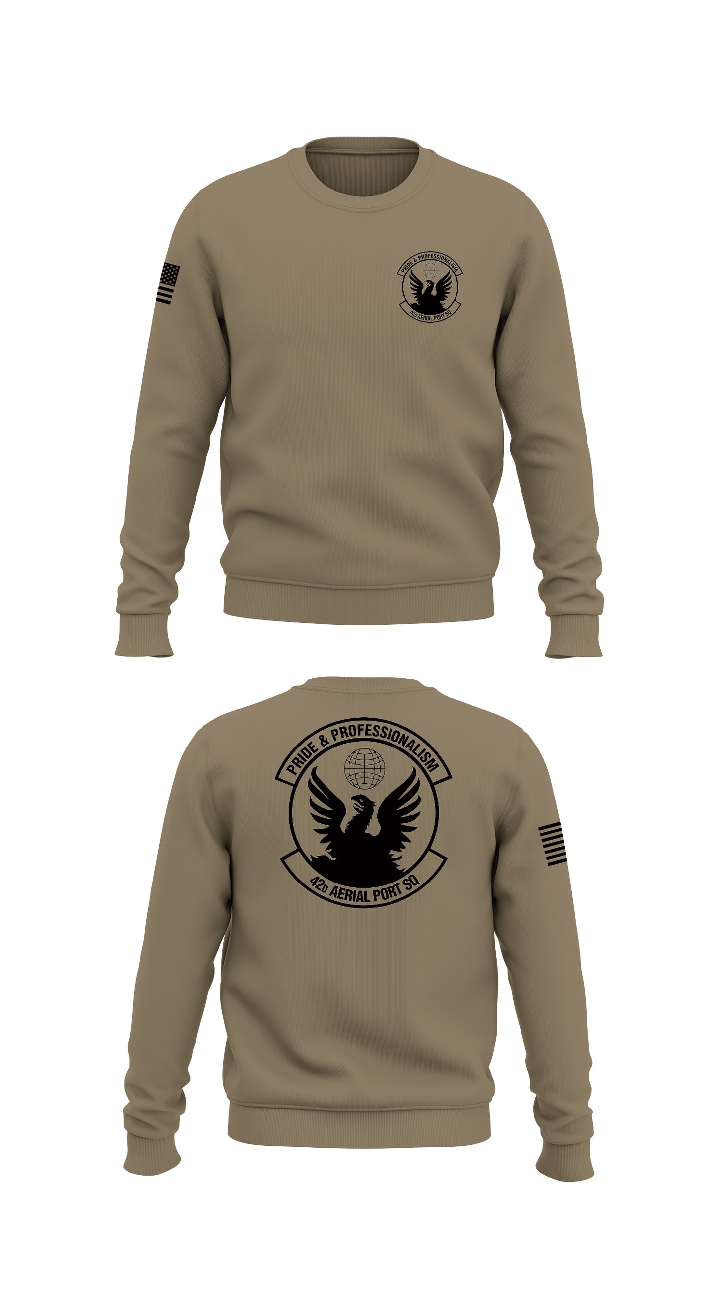 42d Aerial Port Squadron Core Men's Crewneck Performance Sweatshirt - 68347880470