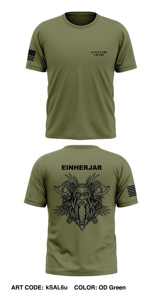 1st PLT A TRP 1-82 CAV Store 1 Core Men's SS Performance Tee - kSAL6u