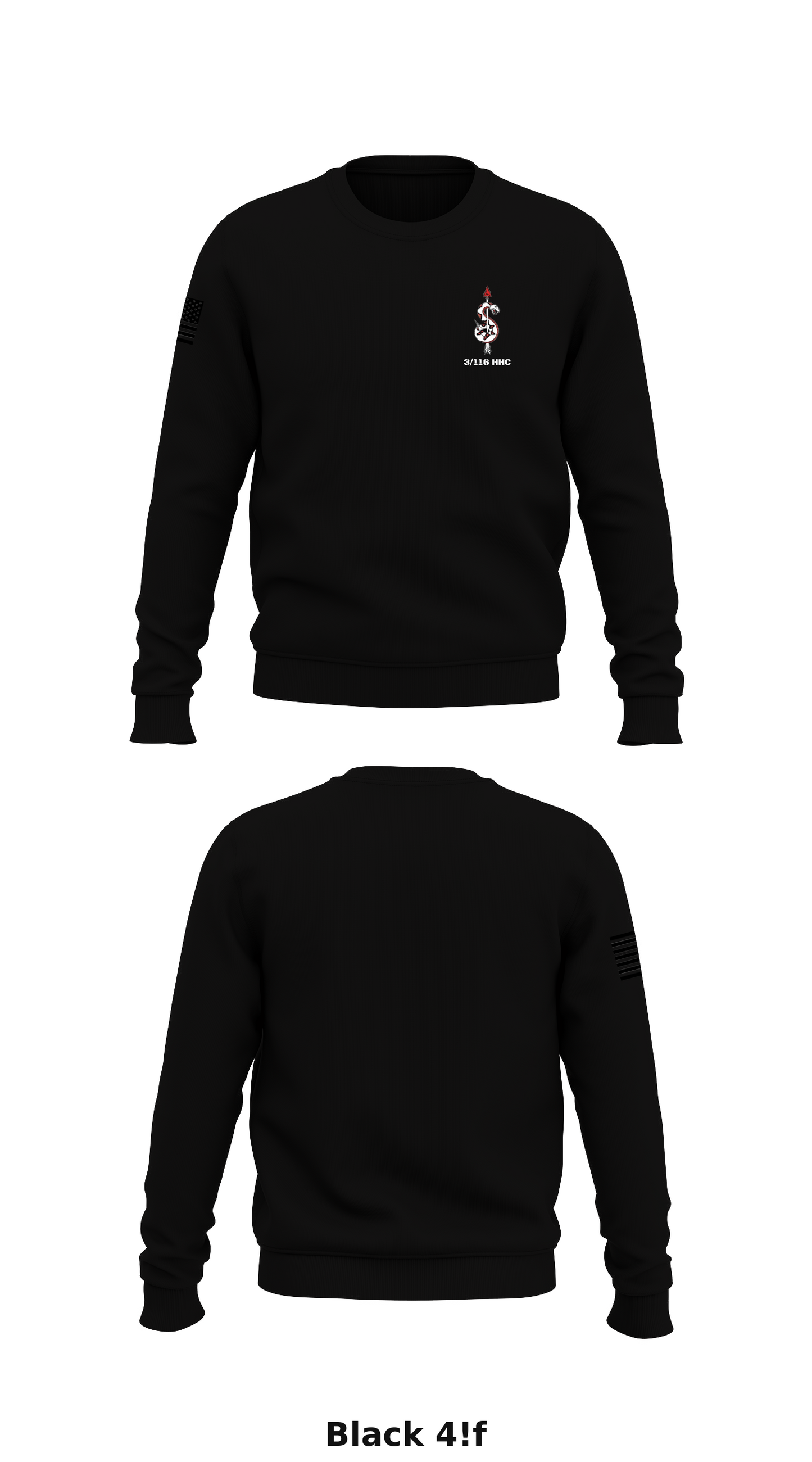 3/116 HHC Store 1 Core Men's Crewneck Performance Sweatshirt - 4!f
