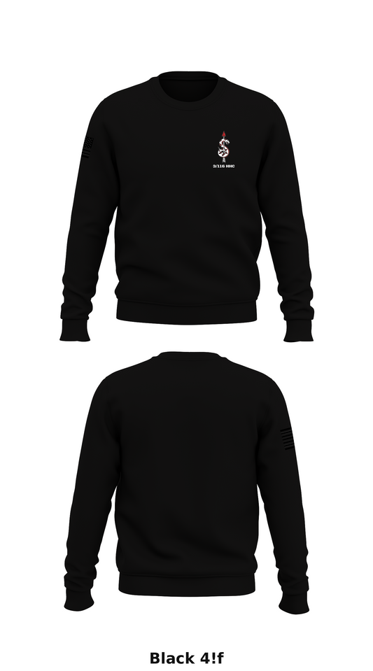 3/116 HHC Store 1 Core Men's Crewneck Performance Sweatshirt - 4!f