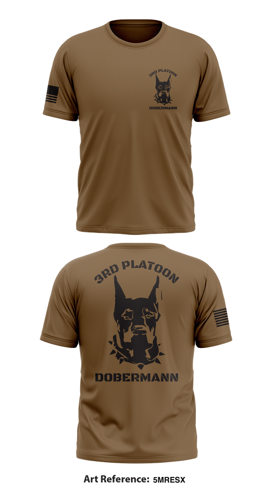 3RD PLATOON DOBERMANN Store 1 Core Men's SS Performance Tee - 5mResx