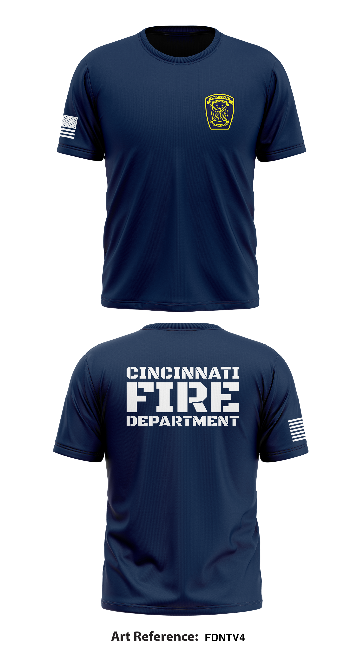 Cincinnati Fire Department Store 1 Core Men's SS Performance Tee - FDntv4