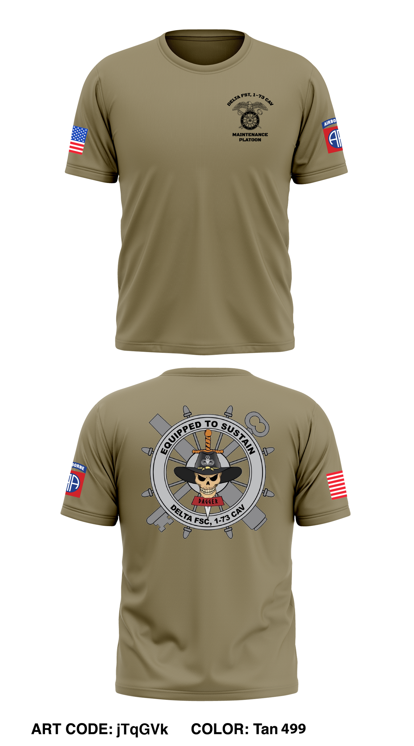 Delta FST, 1-73 CAV, Maintenance Platoon Store 1 Core Men's SS Performance Tee - jTqGVk