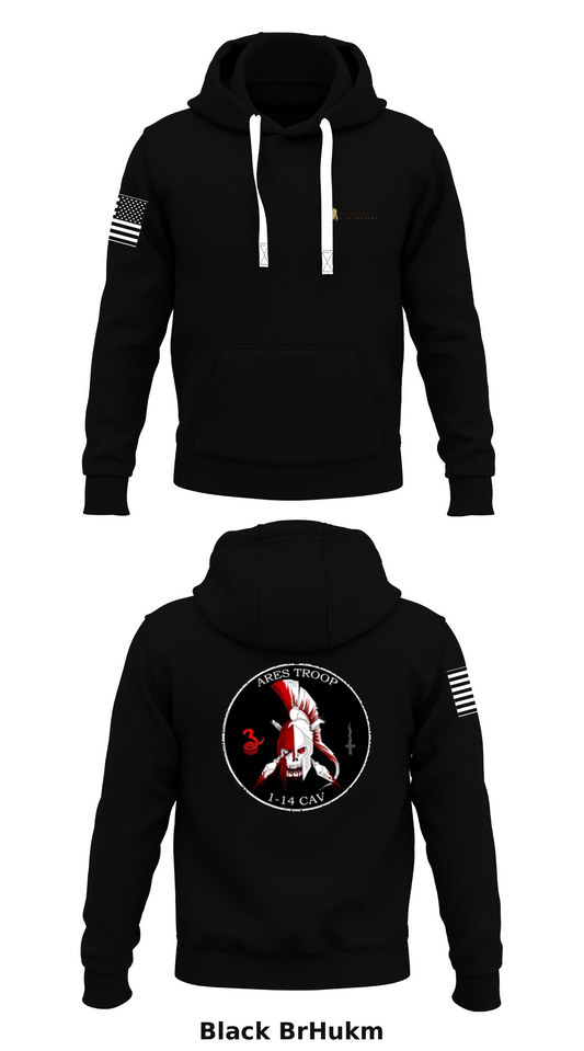A TRP, 1-14 CAV, 1-2 SBCT Store 1  Core Men's Hooded Performance Sweatshirt - BrHukm