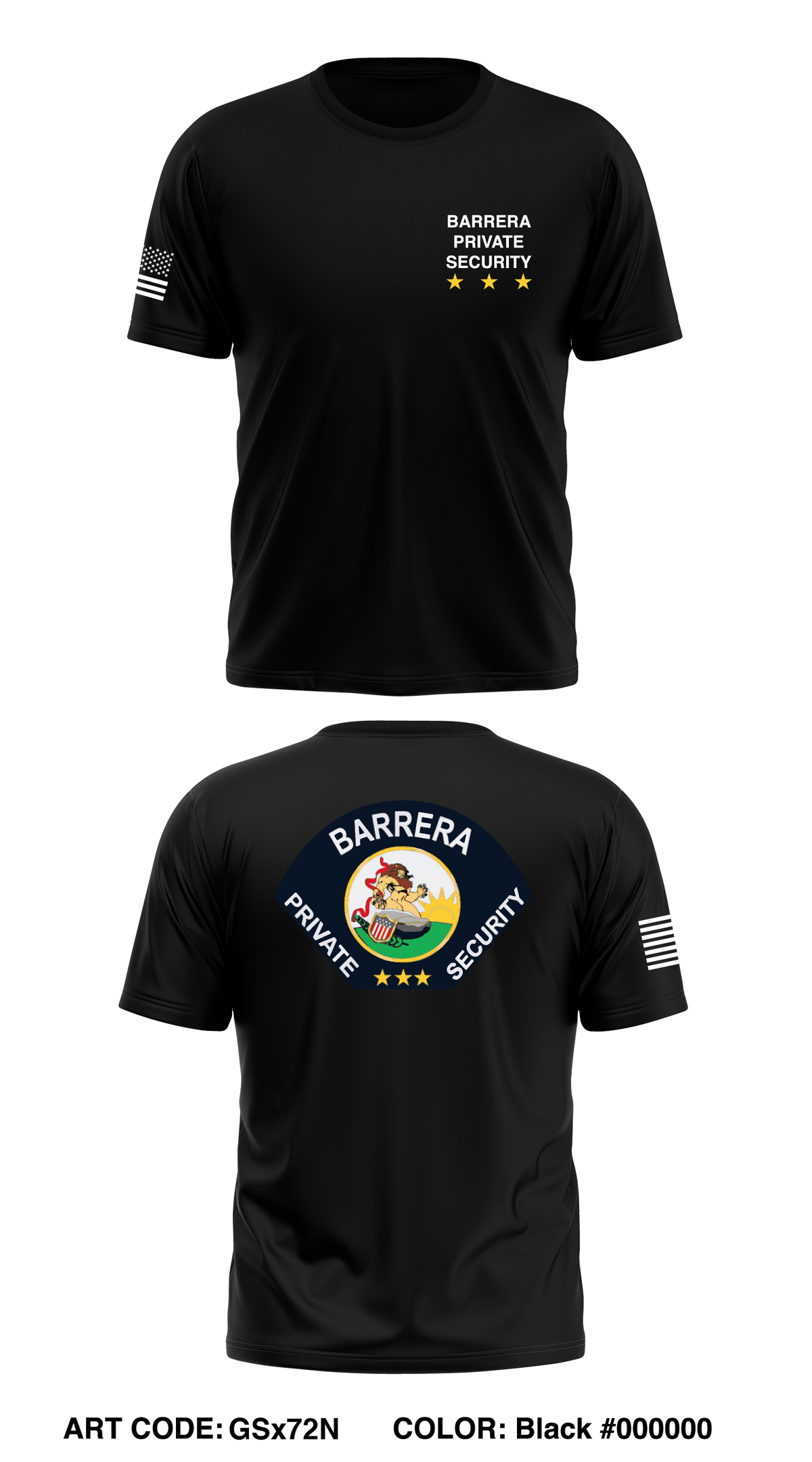 Barrera private security inc  Store 1 Core Men's SS Performance Tee - GSx72N