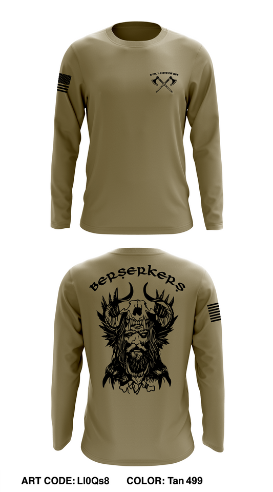 B Co, 1-148th INF RGT Store 1 Core Men's LS Performance Tee - Ll0Qs8