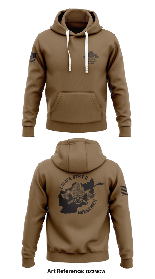 1-194FA BTRY C CARNAGE  Store 1  Core Men's Hooded Performance Sweatshirt - DZ3mCw