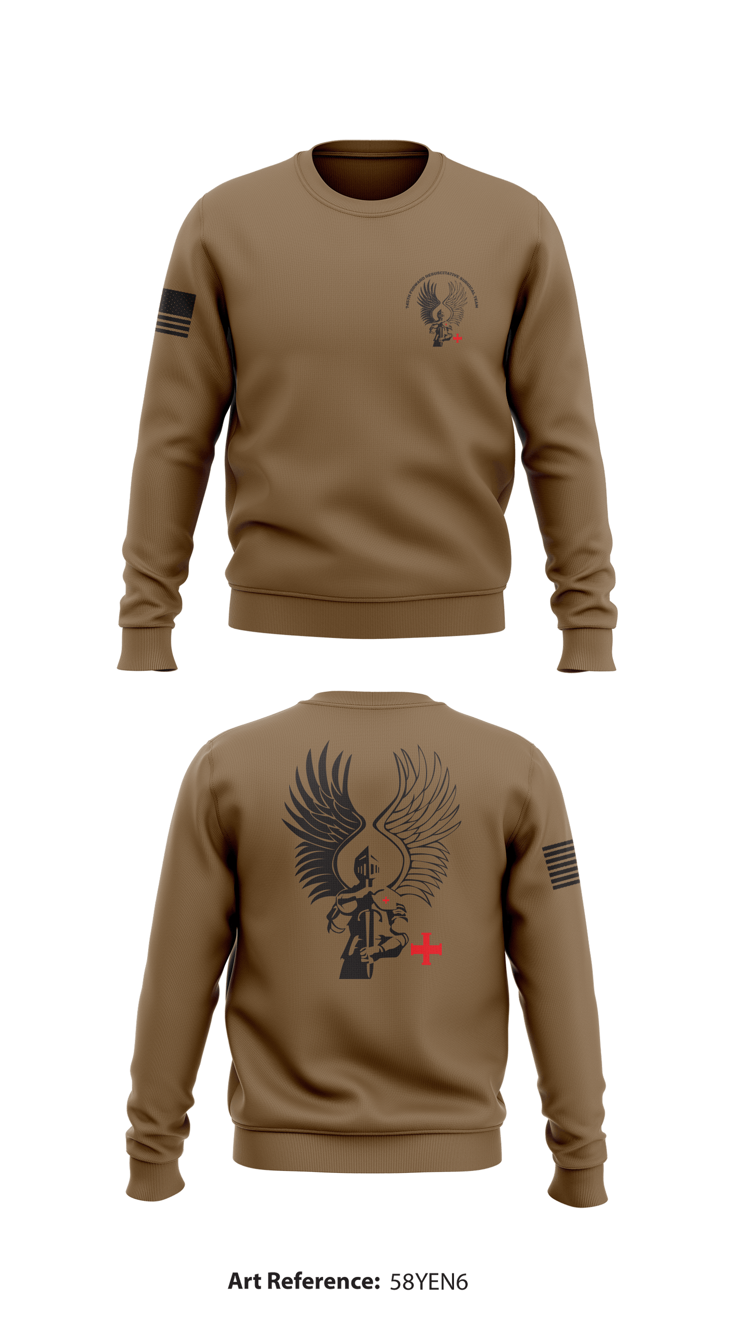 745th Forward Resuscitative Surgical Team  Store 1 Core Men's Crewneck Performance Sweatshirt - 58YEn6