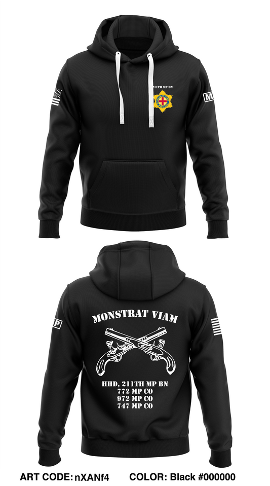 211th MP BN Store 1  Core Men's Hooded Performance Sweatshirt - nXANf4