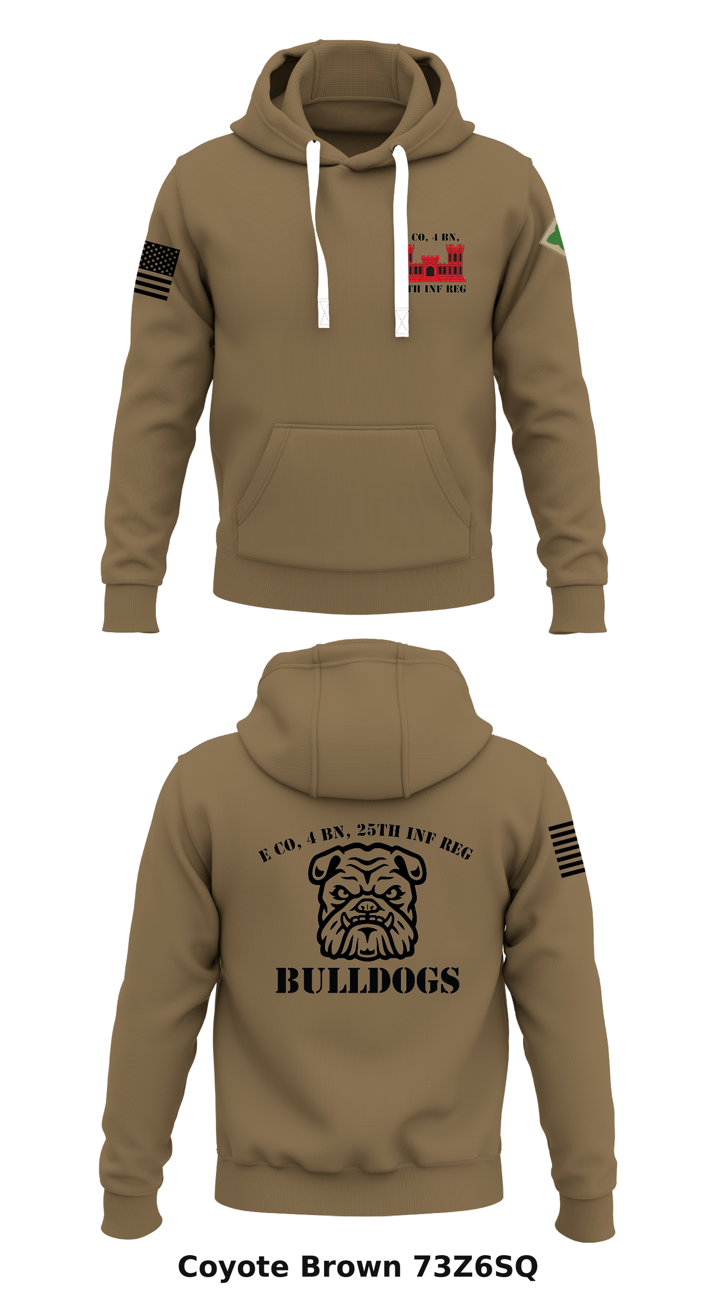 E Co, 4 BN, 25th INF Reg Store 1  Core Men's Hooded Performance Sweatshirt - 73Z6SQ