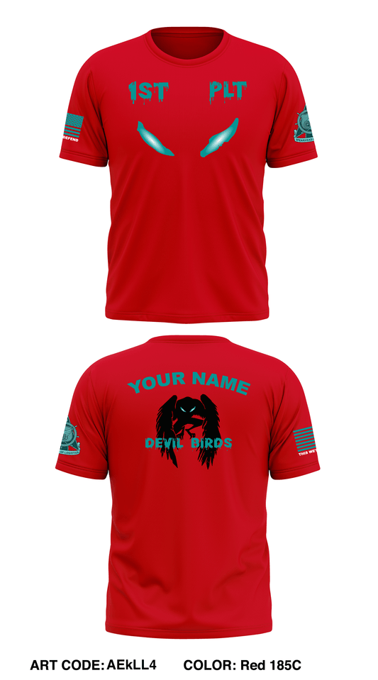 1st Platoon, Devil Birds Store 1 Core Men's SS Performance Tee - AEkLL4