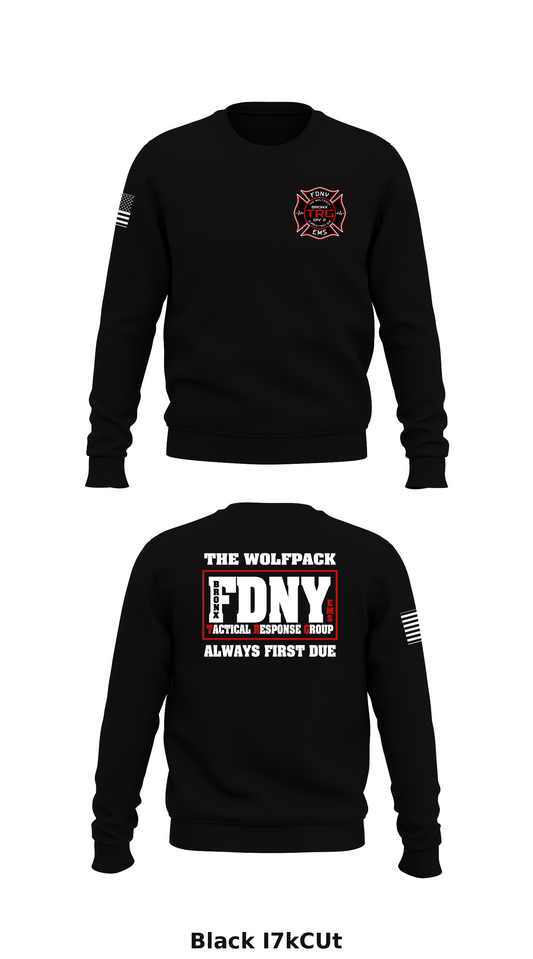 FDNY Bronx Tactical Response Group Store 1 Core Men's Crewneck Performance Sweatshirt - I7kCUt