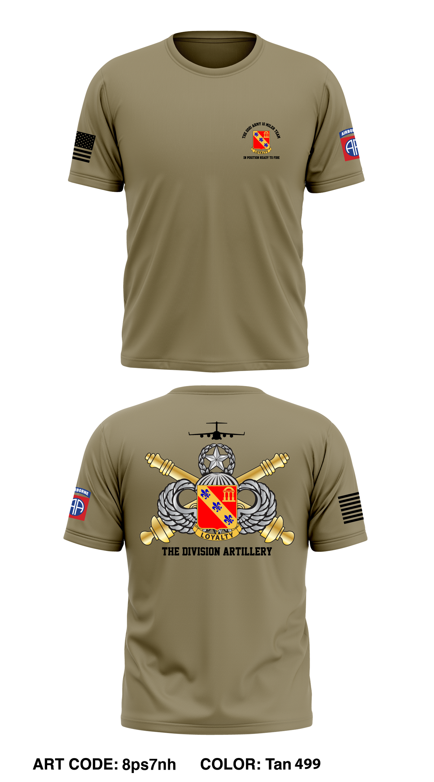 82d Airborne Division Artillery Store 1 Core Men's SS Performance Tee - 8ps7nh