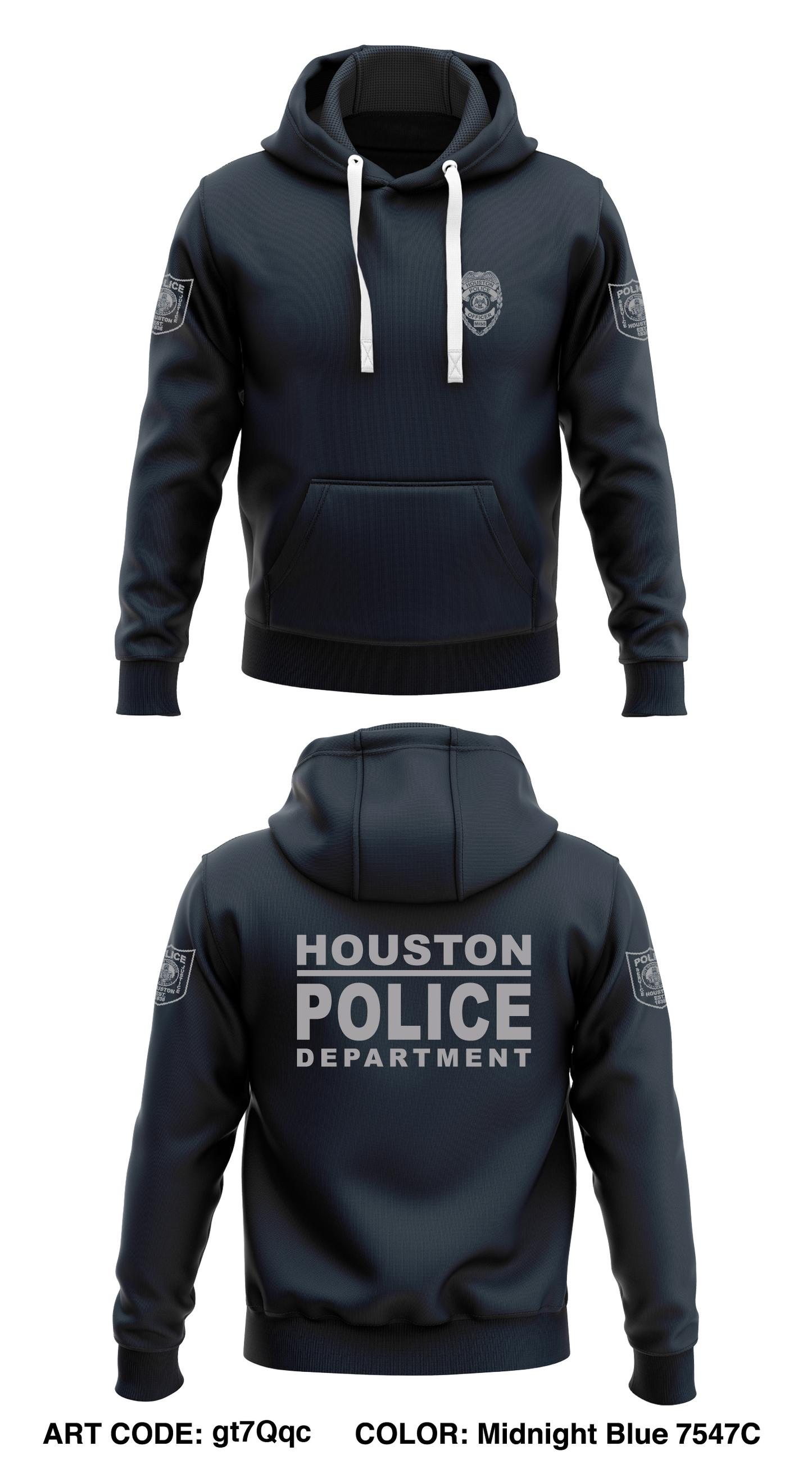 Houston Mississippi Police Department  Store 1  Core Men's Hooded Performance Sweatshirt - gt7Qqc