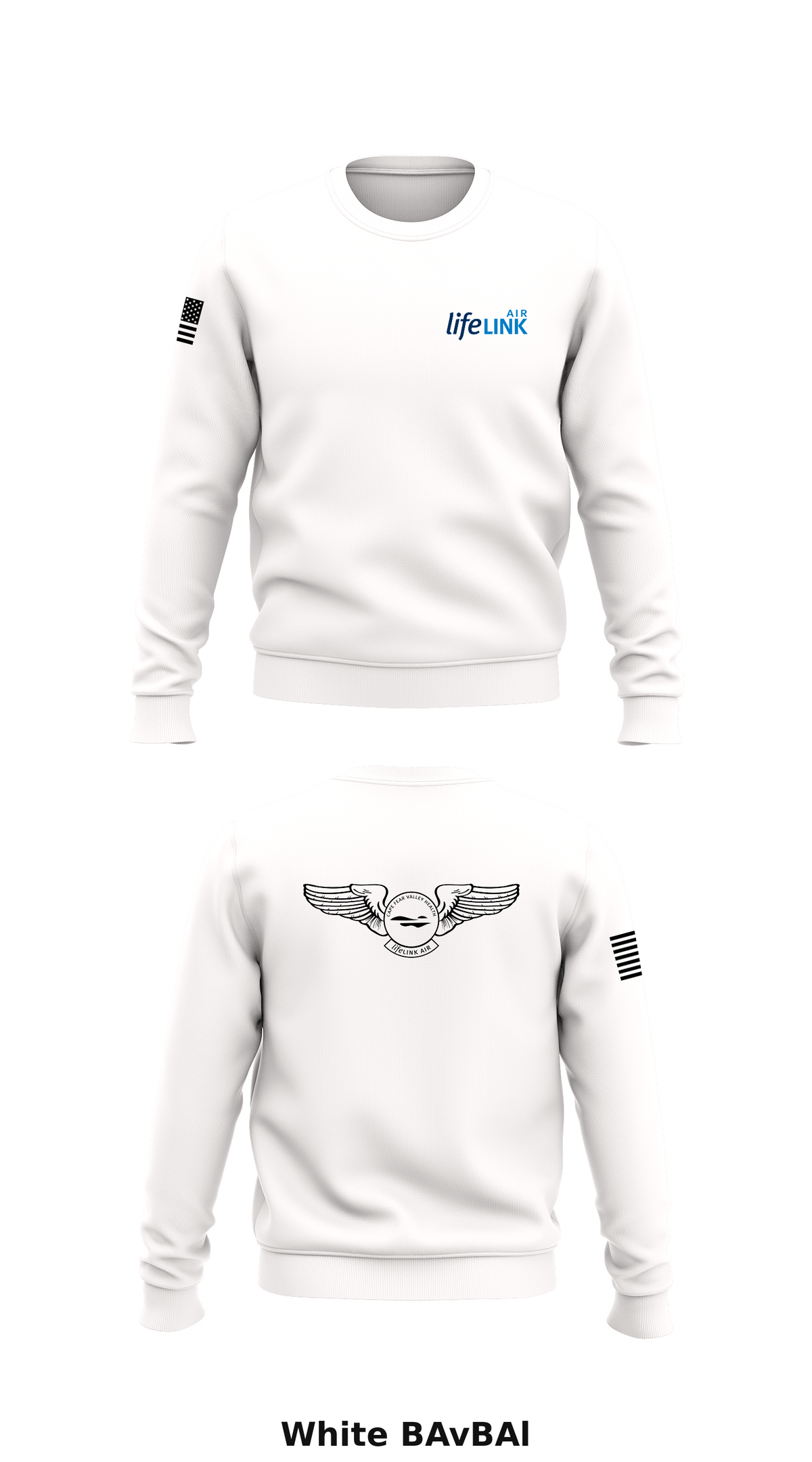 LifeLINK AIR  Store 1 Core Men's Crewneck Performance Sweatshirt - BAvBAl