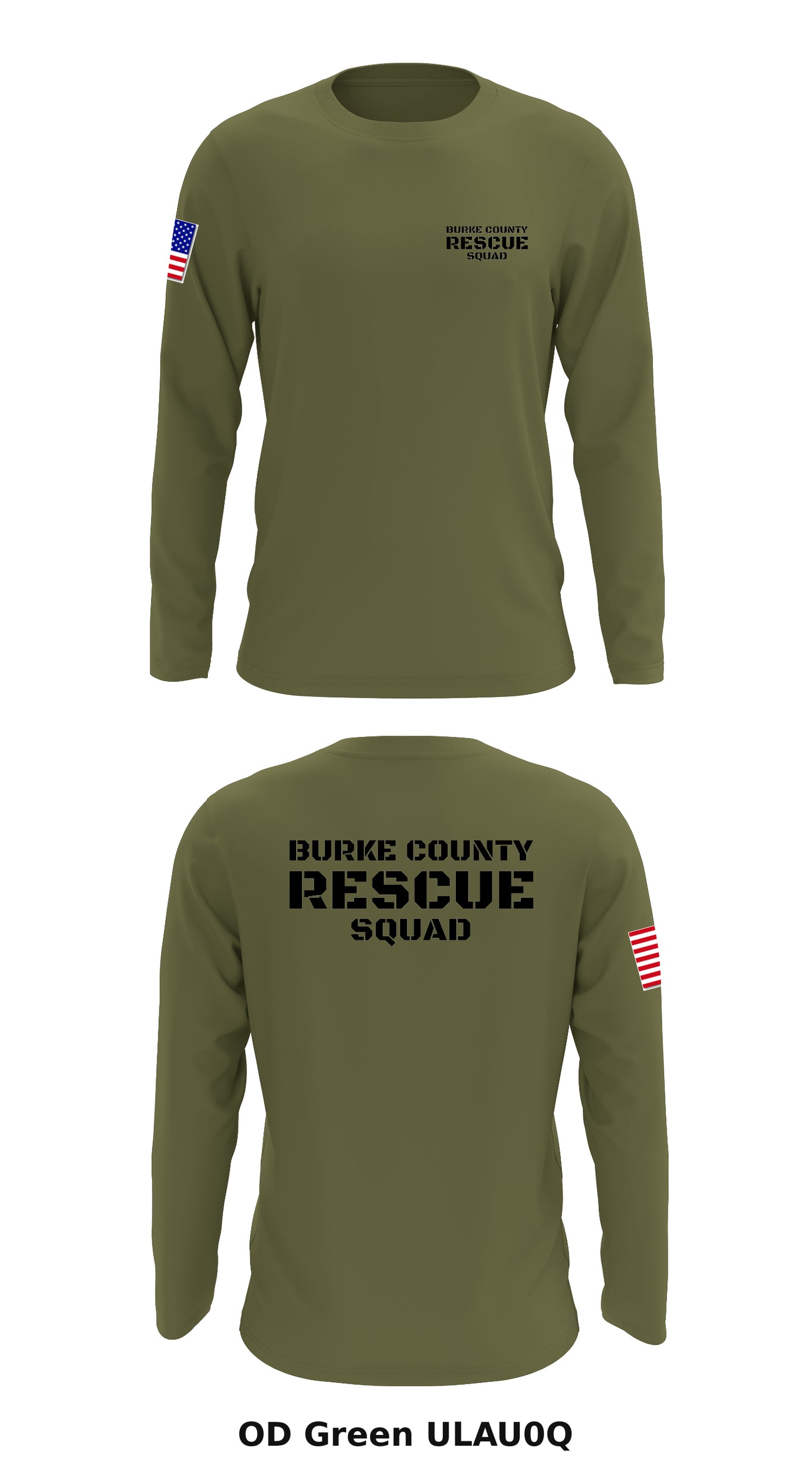 Burke County Rescue Squad Store 1 Core Men's LS Performance Tee - ULAU0Q