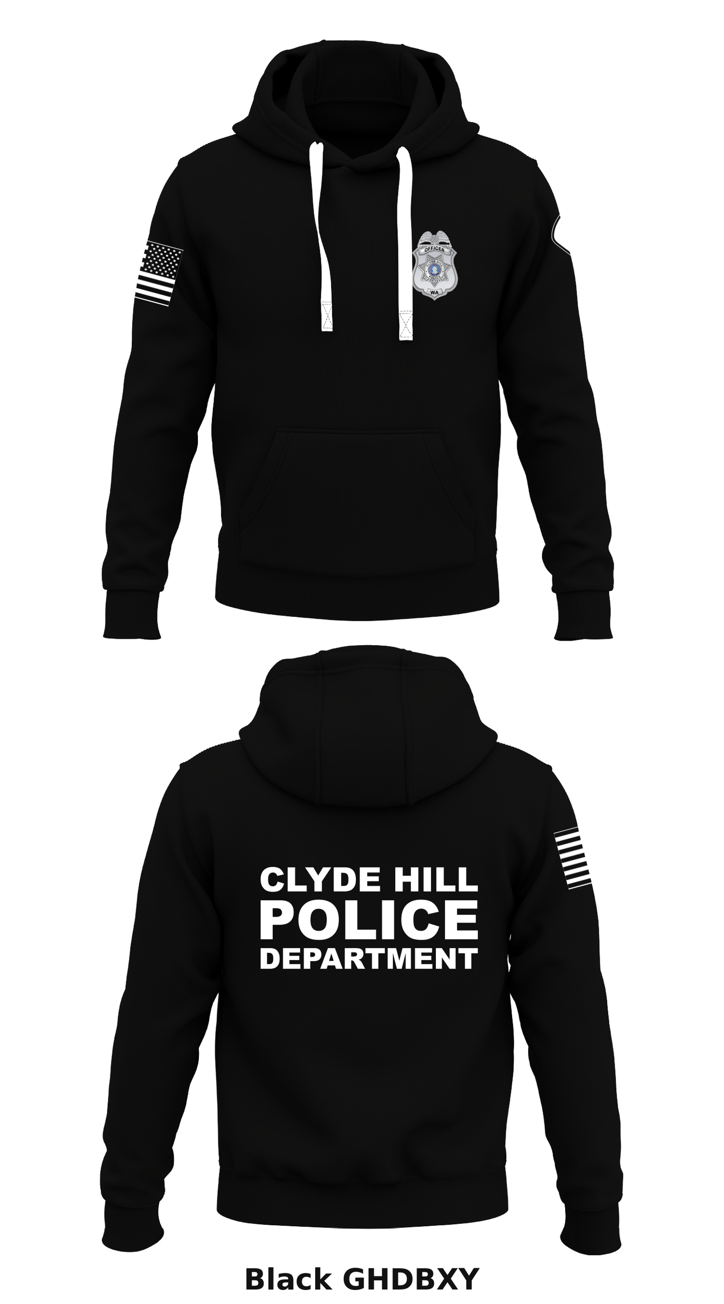 Clyde Hill Police Department Store 1  Core Men's Hooded Performance Sweatshirt - GHDBXY